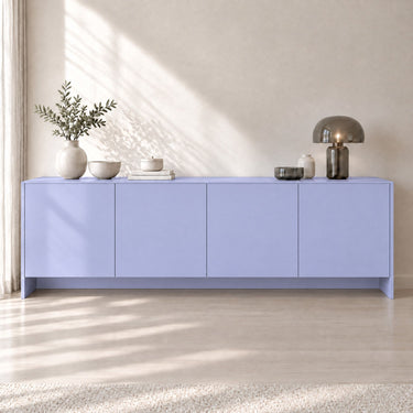 Lavender matte interieurfolie op dressoir in woonkamer